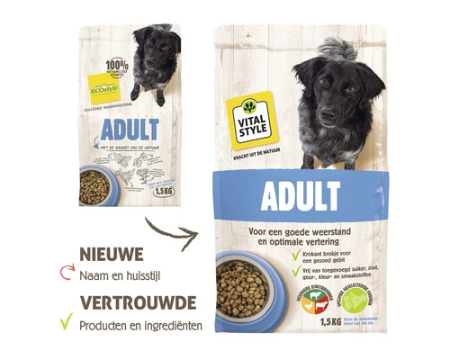 VITALSTYLE Hondenvoer ADULT Hondenbrokken 1,5kg 4 VITALSTYLE Hondenvoer ADULT Hondenbrokken 1,5kg - Afbeelding 2