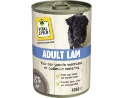 VITALSTYLE Hondenvoer ADULT LAM Natvoer Blik 400 Gr