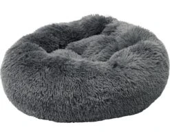 KARLIE Hondenkussen Rond Grijs 76x76x17 Cm