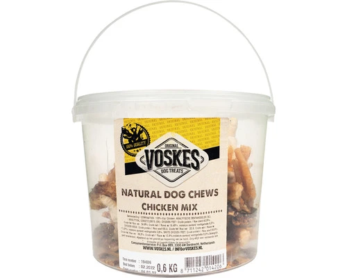 VOSKES Hondensnack Natural Dog Mix Chews Chicken 600 Gr 3 VOSKES Hondensnack Natural Dog Mix Chews Chicken 600 Gr
