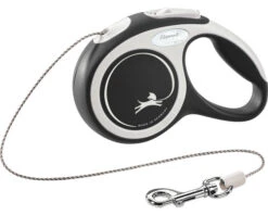 FLEXI Hondenriem New Comfort Kunststof Zwart, XS 3 M