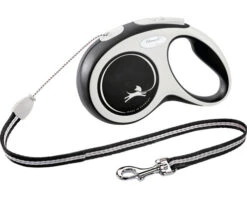 FLEXI Hondenriem New Comfort Kunststof Zwart, S 8 M