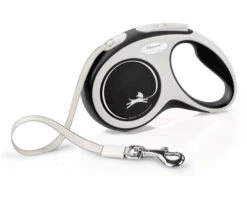 FLEXI Hondenriem New Comfort Kunststof Zwart, S 500 Cm