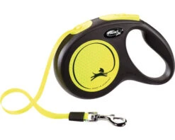 FLEXI Hondenriem Flexi Neon Reflect Kunststof Zwart, M 5 M