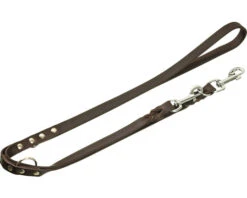 KARLIE Hondenriem Rondo Leer Bruin 12 Mm, 200 Cm