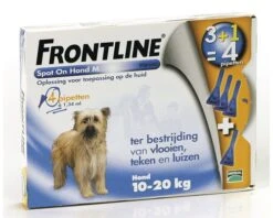 Frontline Spot On, Hond, Medium 10-20kg 4 Pip