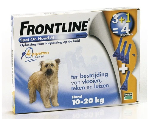 Frontline Spot On, Hond, Medium 10-20kg 4 Pip 3 Frontline Spot On, Hond, Medium 10-20kg 4 Pip
