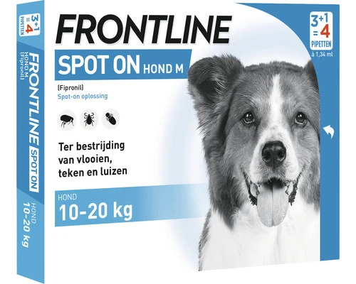 Frontline Spot On, Hond, Medium 10-20kg 4 Pip 4 Frontline Spot On, Hond, Medium 10-20kg 4 Pip - Afbeelding 2