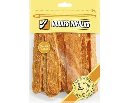 VOSKES Dog Kipfilet Strips 400 Gr 3 VOSKES Dog Kipfilet Strips 400 Gr