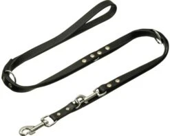 KARLIE Hondenriem Rondo Leer Zwart 18 Mm, 240 Cm