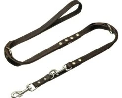 KARLIE Hondenriem Rondo Leer Bruin 18 Mm, 240 Cm