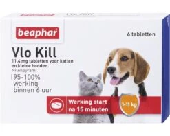Beaphar Vlo Kill + Hond / Kat, Tot 11 Kg, 6 Tabl